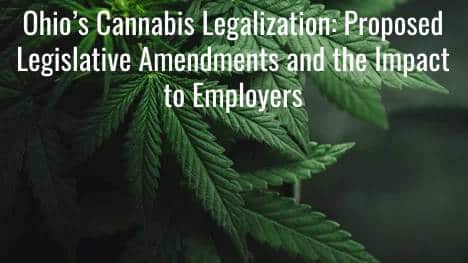 Ohio's cannabis legalization proposed legislative amendments and the impact to employers